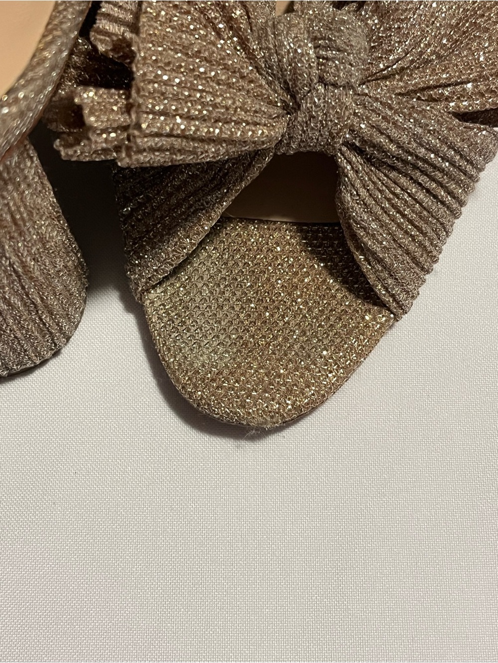 Loeffler Randall Metallic Knotted Block Heel Mules - Gold - Picture 11 of 12